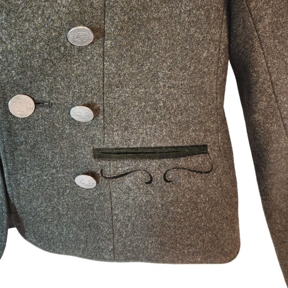 Trey Lodenfrey Wool Jacket Blazer w/Cut-Out Detail on Lapels Women's Size Small - Picture 7 of 12